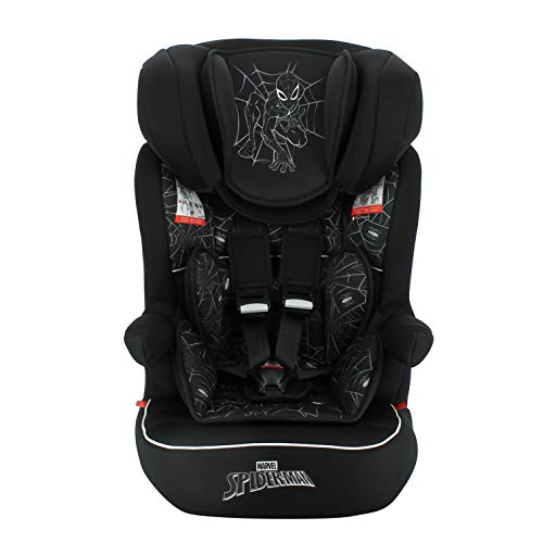 Silla de coche para Bebe isofix IMAX grupo 1/2/3 (9-36kg) con proteccion lateral y el reposacabezas ajustable - made in France - Spiderman