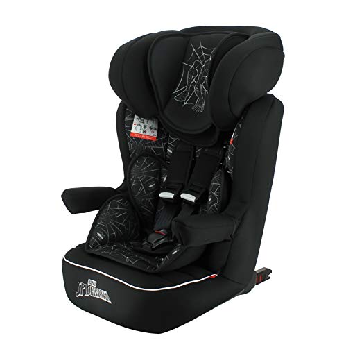 Silla de coche para Bebe isofix IMAX grupo 1/2/3 (9-36kg) con proteccion lateral y el reposacabezas ajustable - made in France - Spiderman