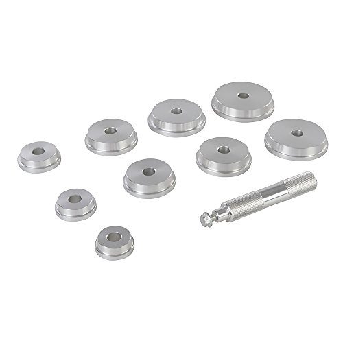 Silverline 486869 Accesorios para Instalar Retenes y Rodamientos, Plata, 40-81 mm