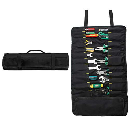 Sin herramientas /hombres Enrollable organizador Bolsa/Roll Tool compartments bolsillo llave inglesa Llave de trinquete herramienta Rolle de enchufes/destornilladores Enrollable/Alicates