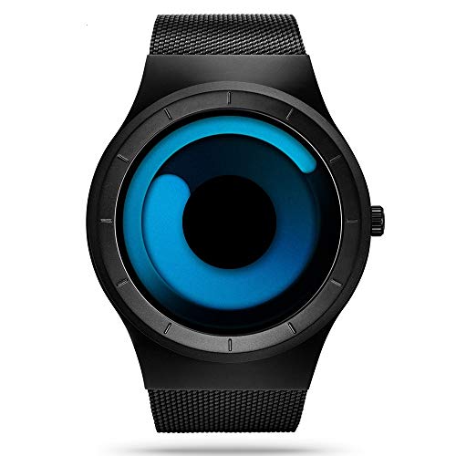 SINOBI para Hombre Reloj de Pulsera Deportivo Cuarzo electrónico Digital Reloj con Alarma Cronómetro Doble Movimiento Hombres de la muñeca Relojes (S9659G-Black/Blue)