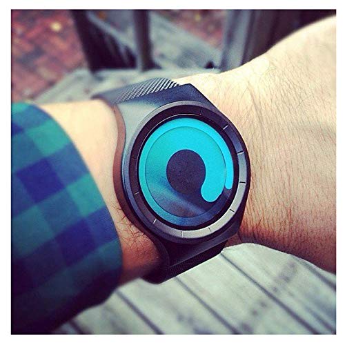 SINOBI para Hombre Reloj de Pulsera Deportivo Cuarzo electrónico Digital Reloj con Alarma Cronómetro Doble Movimiento Hombres de la muñeca Relojes (S9659G-Black/Blue)