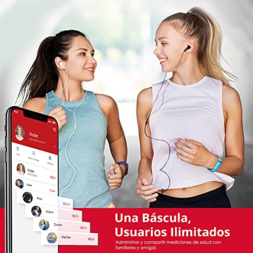 sinocare Báscula Grasa Corporal Muscular, Bascula de Baño Inteligente, Peso Baño, Balanza Peso Corporal, 14 Análisis de Datos Corporales, Alta Precisión (ST/KG/LB) 180kg