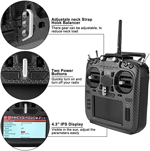 Sirecal Jumper T18 Pro Transmisor de Radio RDC90 Sensor Gimbal Módulo Incorporado de Código Abierto Transmisor RC Multiprotocolo 915mhz Control 16CH con Estuche de Mano y Receptor R1F