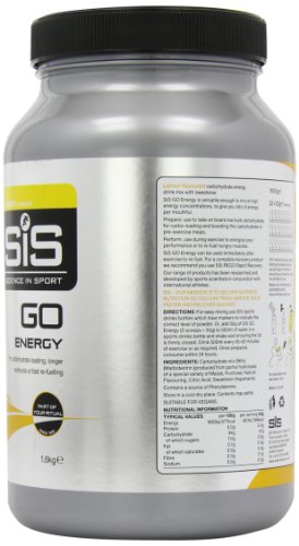 SiS GO ENERGY Bebida Energética en Polvo Para Deportistas 1.6 kg, 32 Porciones, Limón