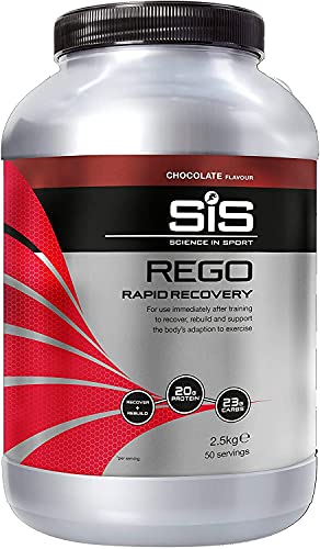 SiS REGO Bebida para Deportista de Recuperación Completa en Polvo para Batidos con Proteínas y Carbohidratos, Sin Lactosa y Sin Gluten, 2.5 kg (50 porciones), Chocolate