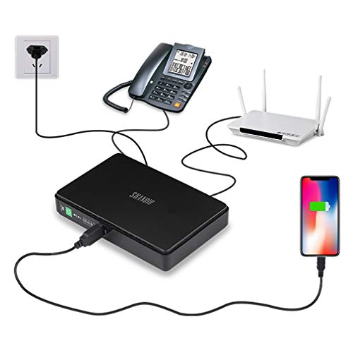 Sistema de Alimentación Ininterrumpida Mini UPS para WiFi, Router, Módem, Cámara con PoE con 10000mAH Batería Entrada 100~240V AC Salida 5V USB 9V/12V DC 24V/48V PoE