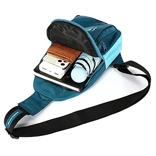 Skechers Bolso Hombre Bandolera Pequeña Bandoleras Hombre Ligera para Escuela, Gimnasio y Compras, Adultos y Niños, Azul