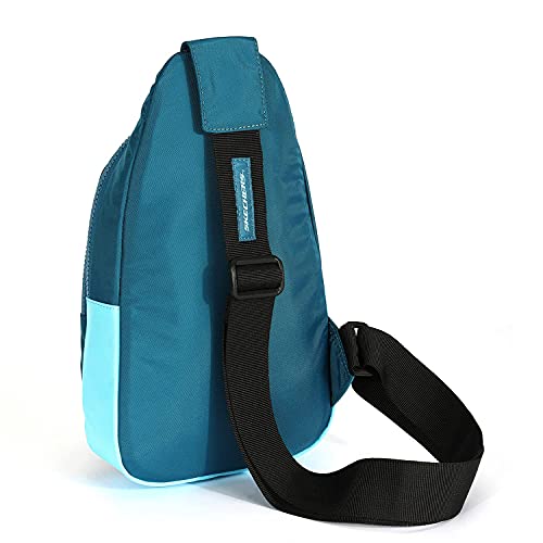 Skechers Bolso Hombre Bandolera Pequeña Bandoleras Hombre Ligera para Escuela, Gimnasio y Compras, Adultos y Niños, Azul