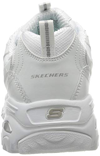 Skechers D'Lites-Fresh Start, Zapatillas Mujer, White Silver, 37.5 EU