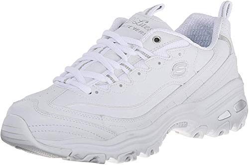 Skechers D'Lites-Fresh Start, Zapatillas Mujer, White Silver, 37.5 EU