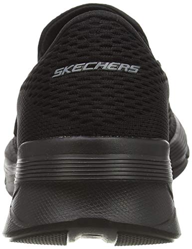 Skechers Equalizer 4.0, Zapatillas sin Cordones Hombre, Azul (Black Engineered Mesh/Black Trim BBK), 44 EU