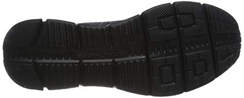 Skechers Equalizer 4.0, Zapatillas sin Cordones Hombre, Azul (Black Engineered Mesh/Black Trim BBK), 44 EU