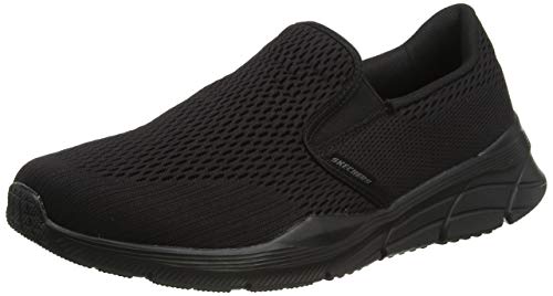 Skechers Equalizer 4.0, Zapatillas sin Cordones Hombre, Azul (Black Engineered Mesh/Black Trim BBK), 44 EU