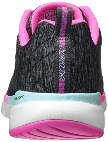 Skechers Flex Appeal Fan Craze, Zapatillas para Correr Mujer, Black/Multicolored, 39 EU