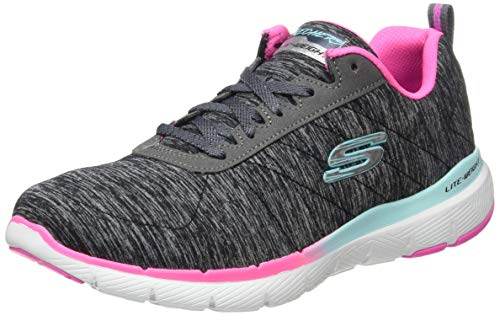 Skechers Flex Appeal Fan Craze, Zapatillas para Correr Mujer, Black/Multicolored, 39 EU