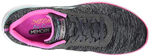 Skechers Flex Appeal Fan Craze, Zapatillas para Correr Mujer, Black/Multicolored, 39 EU