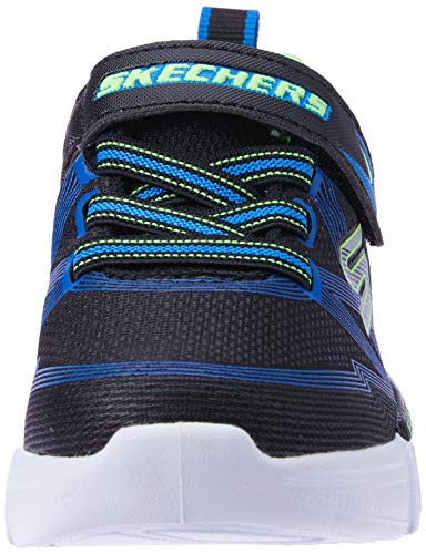 Skechers Flex-Glow, Zapatillas, Multicolor (BBLM Black Textile/Synthetic/Blue & Lime Trim), 32 EU