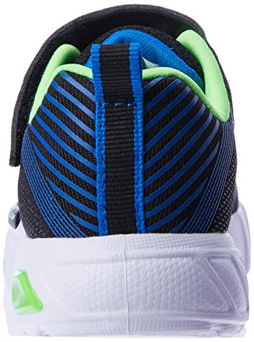 Skechers Flex-Glow, Zapatillas, Multicolor (BBLM Black Textile/Synthetic/Blue & Lime Trim), 32 EU