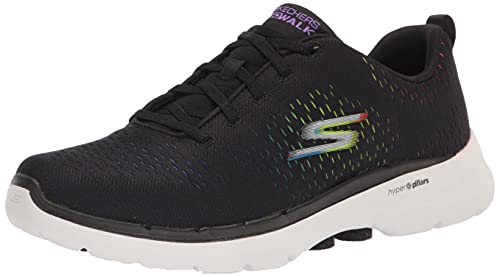 Skechers GO Walk 6 Vibrant Energy, Zapatillas para Correr de Carretera Mujer, Black, 40 EU