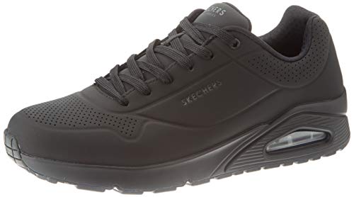 Skechers Uno- Stand On Air, Zapatillas Hombre, Negro (BBK Black Durabuck/Trim), 43 EU