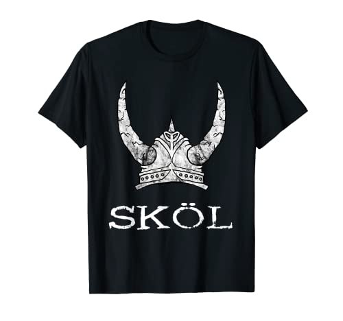 Skol Vikingo Casco Nórdico Escandinavo Nórdico Mitología Camiseta