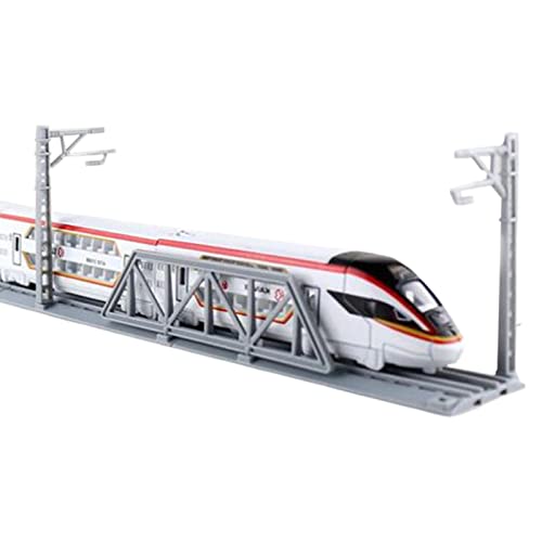 SM SunniMix Juguete de Tren de Alta Velocidad Tire hacia atrás Juguete de Metro de Alta simulación Trenes de 3 Piezas Dos Pisos conectados magnéticamente para el - Rojo
