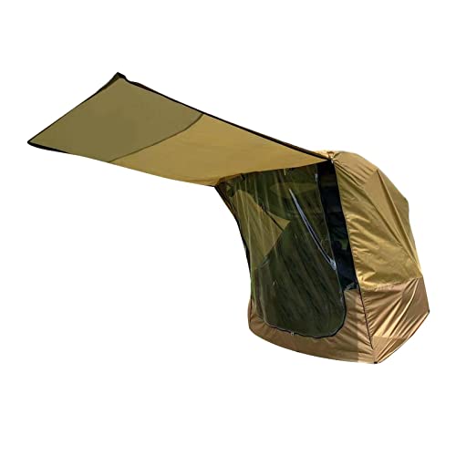 SM SunniMix Tienda de campaña para Coche, Refugio Solar, toldo Impermeable para Caravana, Remolque, Tienda de campaña, toldo para Puerta Trasera, Accesorios para - marrón