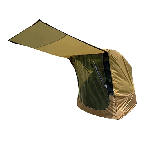 SM SunniMix Tienda de campaña para Coche, Refugio Solar, toldo Impermeable para Caravana, Remolque, Tienda de campaña, toldo para Puerta Trasera, Accesorios para - marrón