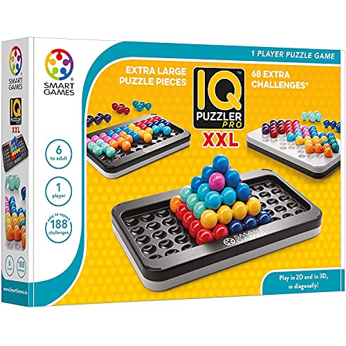smart games IQ Puzzler Pro XXL, Puzzle Logica, Rompecabezas Niños Extragrande, Juegos Infantiles, Juguetes educativos, Regalos Divertidos, Multicolor (SmartGames SG455XL)