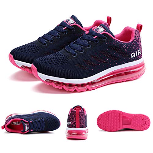 Smarten Zapatillas de Running Hombre Mujer Air Correr Deportes Calzado Verano Comodos Zapatillas Sport Blue Red 39 EU