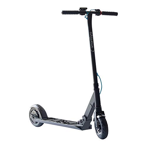 SmartGyro Xtreme XD Patín eléctrico para niños y jóvenes, ruedas 8", 3 velocidades, plegable, ligero, autonomía de 18 Km, batería de litio, freno eléctrico, Scooter, luces traseras, Negro