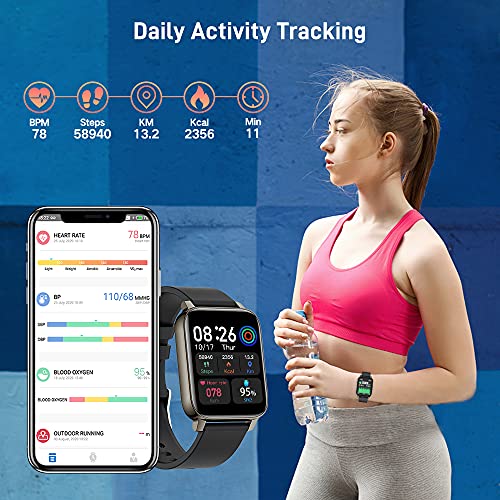 Smartwatch, Reloj Inteligente Deportivos Hombre Mujer Pantalla TFT de 1,69”, Impermeable IP68 Pulsera Actividad Sport con Fitness Tracker Monitor de Sueño Contador Caloría Pulsómetros Podómetro