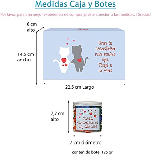 SMARTY BOX Caja Regalo Original Caramelos y Gominolas San Valentín, Cumpleaños, Pareja, Enamorados, Romántico, Cesta Golosinas Chuches Dulces sin Gluten, Fabricado en España