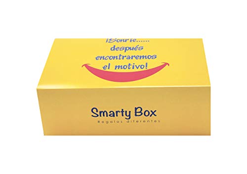SMARTY BOX Regalo Caja original de Caramelos y Gominolas, con frases. para Amiga, Novía. Chuches, Chucherías sin Gluten Golosinas