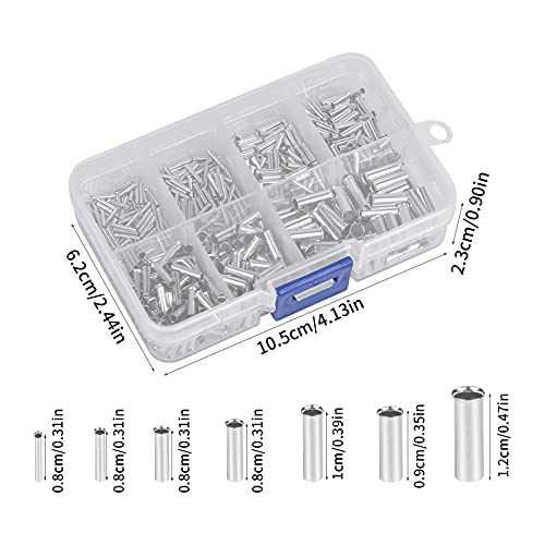 smatime 600 Pzs 10-22 AWG Terminales de Cables Electricos No Aislados Conector de Crimpado de Cobre Estañado Conector Terminales Kit para DIY Proyectos Eléctricos 0,5/0,75/1,0/1,5/2,5/4,0/6,0 mm²