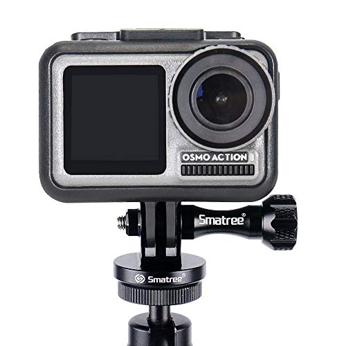 Smatree Adaptador de Montaje de trípode de Aluminio para GoPro Session, GoPro Hero 2018, GoPro Herofusion, GoPro HERO8/7/6/5/4/3/2/1 cámaras Negro