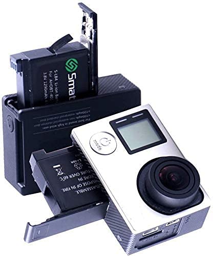 Smatree Batería de Repuesto de 1290 mAh (Paquete de 3),Cargador de 3 Canales con Cable USB Compatible con la cámara Gopro Hero 4