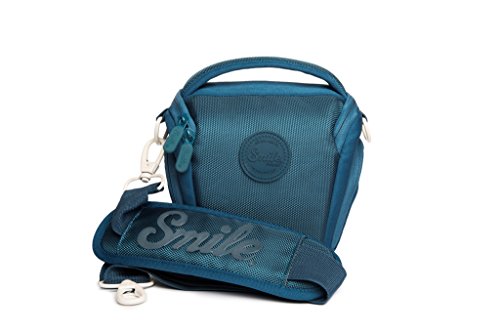 Smile - Bolsa Holster para cámaras fotográficas DSLR y Réflex, Azul