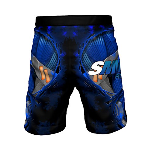 SMMASH Machine Deporte Profesionalmente Pantalones Cortos MMA para Hombre, Shorts MMA, BJJ, Grappling, Krav Maga, Material Transpirable y Antibacteriano, (S)