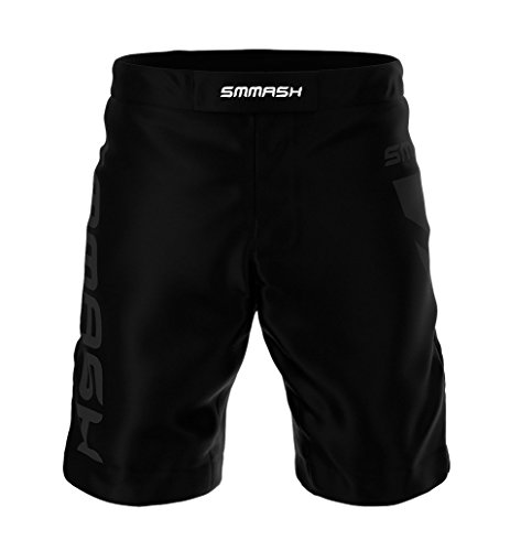 SMMASH Shadow 2.0 Deporte Profesionalmente Pantalones Cortos MMA para Hombre, Shorts MMA, BJJ, Grappling, Krav Maga, Material Transpirable y Antibacteriano, (XL)