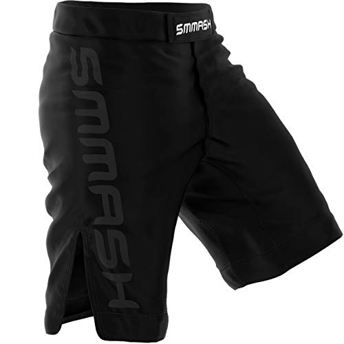 SMMASH Shadow 2.0 Deporte Profesionalmente Pantalones Cortos MMA para Hombre, Shorts MMA, BJJ, Grappling, Krav Maga, Material Transpirable y Antibacteriano, (XL)