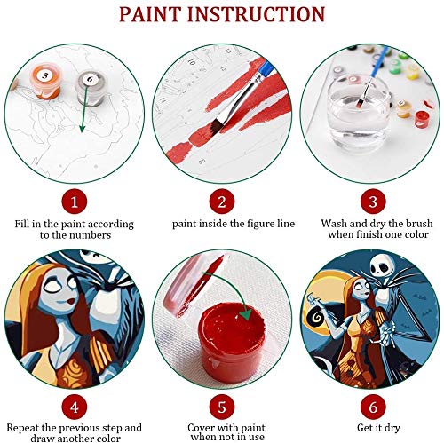 Smyidel Pintura por números, Kits de Pintar acrílica DIY para Adultos Niños Principiantes Fácil sobre Lienzo 16x20 con Pinturas y Pinceles (sin Marco) (10)
