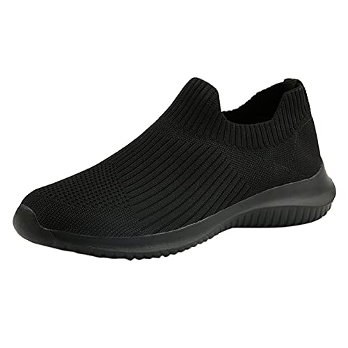 Sneakers Breathable Sports Solid Mesh Color Runing Shoes Women Shoes Outdoor Women's Sneakers (Black, 39.5)