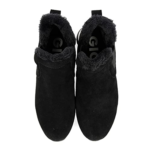 Sneakers Negras de botín Slip on con Mini cuña para Mujer ECKERO