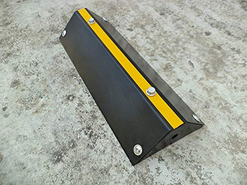 SNS SAFETY LTD Tope de Rueda de Acero, de Bajo Perfil para los Estacionamientos y Plazas de Garaje 42x16x7cm (Paquete de 2)