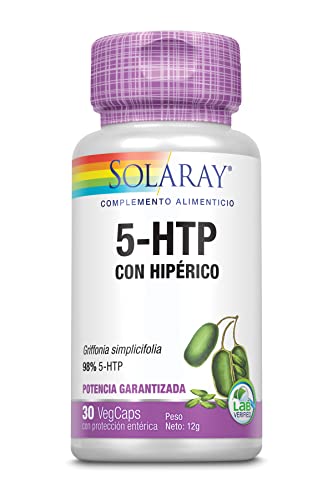 Solaray 5-HTP 100mg | con Hipérico | 30 VegCaps