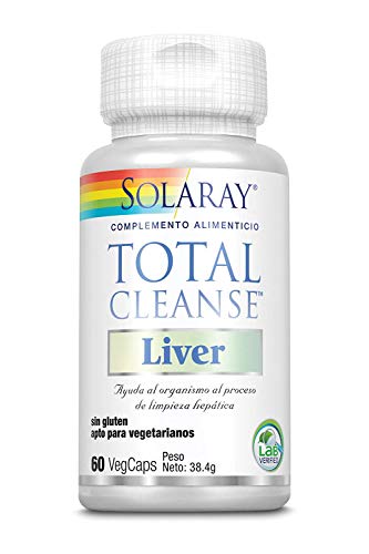 Solaray Total Cleanse Liver | Cardo mariano, diente de león y más para un apoyo al proceso de limpieza hepática saludable | Apto Para Vegetarianos | 60 VegCaps