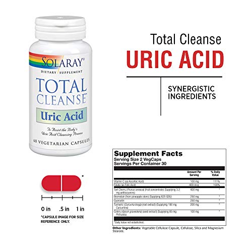 Solaray Total Cleanse Uric Acid | Ácido Úrico | 60 VegCaps