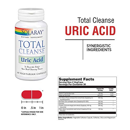 Solaray Total Cleanse Uric Acid Tablets - Pack of 60